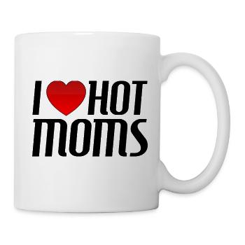 I love hot moms - Tasse - Weiß - Rechts