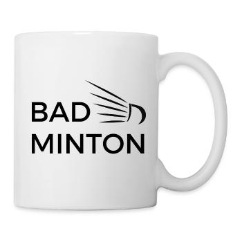 Badminton - Design Noir avec Volant T Shirt - Mug blanc - blanc - Droite