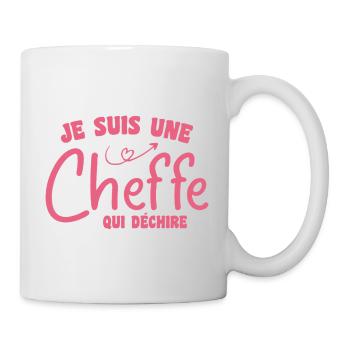 Je suis une cheffe qui déchire - Mug blanc - blanc - Droite