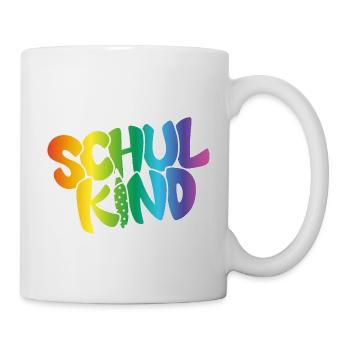Schulkind Regenbogenfarben - Tasse - Weiß - Rechts