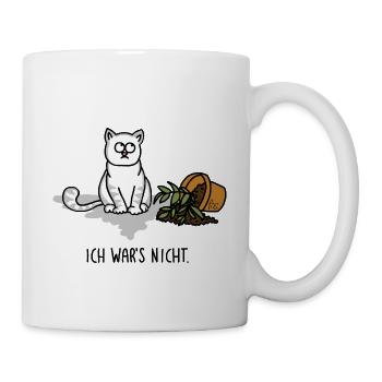 Ich war´s nicht - schuldige freche Katze - Tasse - Weiß - Rechts