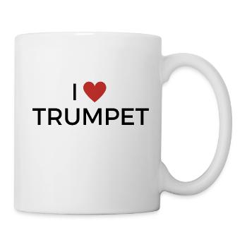 Ich liebe Trompete - I love Trumpet - Mug - white - Right