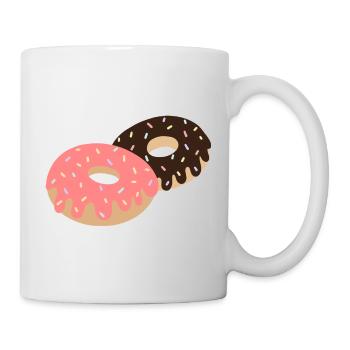 Schokoladen-Donuts - Tasse - Weiß - Rechts