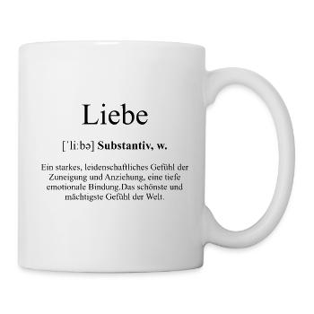 Liebe Definition Dictionary - Tasse - Weiß - Rechts