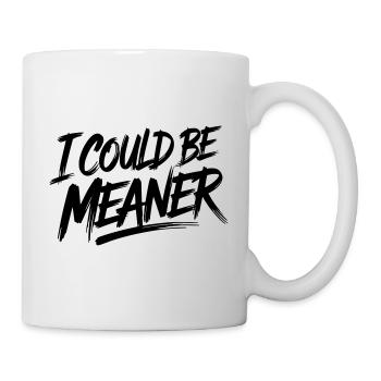 Je pourrais être plus méchant - Mug blanc - blanc - Droite