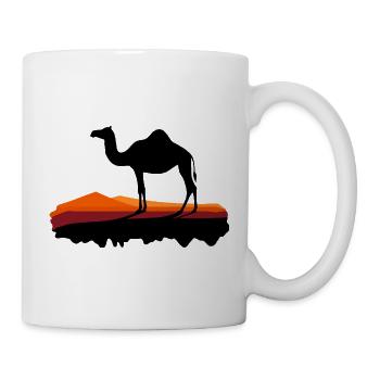 Dromedary in the evening light - Mug - white - Right