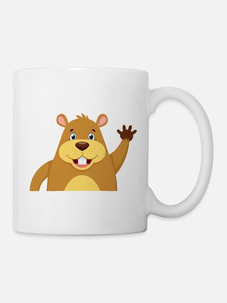 Winkender Biber - Tasse - Weiß