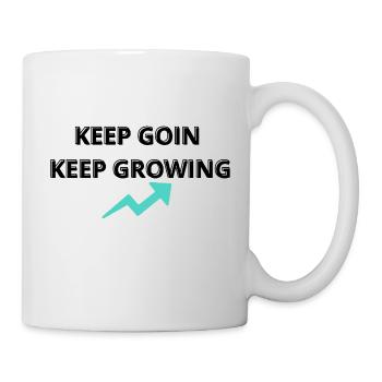 Continuer Continuer à grandir | Citation motivante - Mug blanc - blanc - Droite