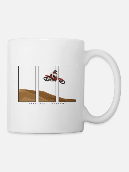 Fuel. Dirt. Freedom. - Tasse - Weiß