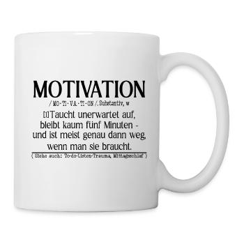Motivation Definition - Tasse - Weiß - Rechts