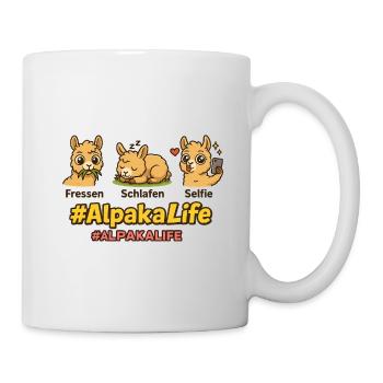 Alpaca Life: Eat, Sleep, Selfie - Mug - white - Right