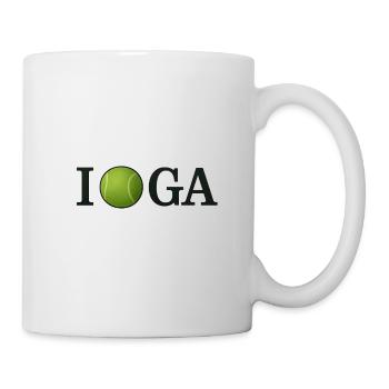 Tennisball Ich liebe IGA - Tasse - Weiß - Rechts