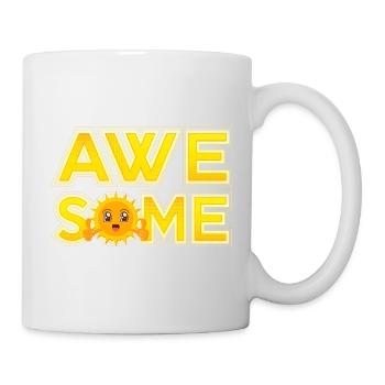 Awesome (Sonne, Kawaii, Gelb) - Tasse - Weiß - Rechts