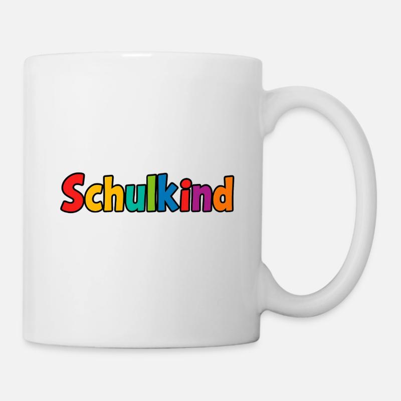 Schulkind bunt - Tasse - Weiß