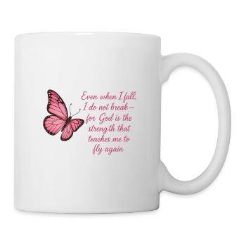 Inspiration papillon foi citation design - Mug blanc - blanc - Droite