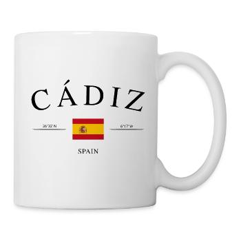 Cádiz Spain Coordinates Minimal Vacation Souvenir - Mug - white - Right