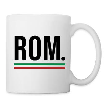 🇮🇹 ROM – Minimalist city shirt in Italy- - Mug - white - Right