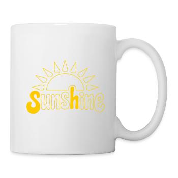Sonnenaufgang mit Optimismus Motiv - Tasse - Weiß - Rechts