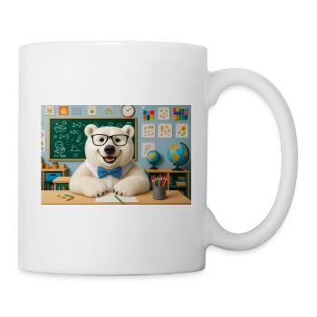 Cute Bear Scientist with Glasses - Mug - white - Right