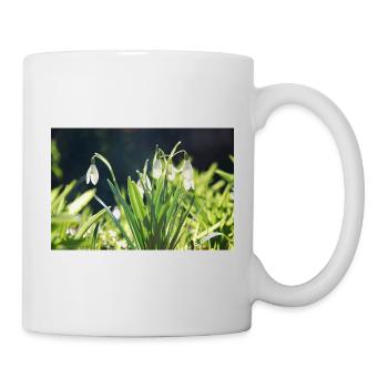 Schneeglöckchen Frühling Blüte Design - Tasse - Weiß - Rechts