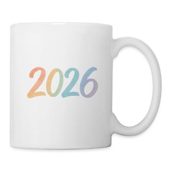 Watercolor 2026 Numbers Design - Mug - white - Right