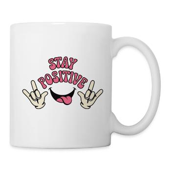 Verspieltes positives Vibes-Typografie-Design - Tasse - Weiß - Rechts