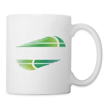 Tennis Logo - Cooles Sport-Logo - Tasse - Weiß - Rechts