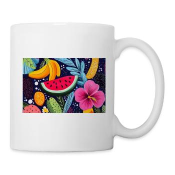 Colorful Tropical Fruits - Mug - white - Right