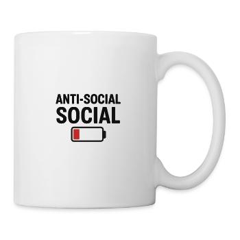 Anti social  - Mug - white - Right