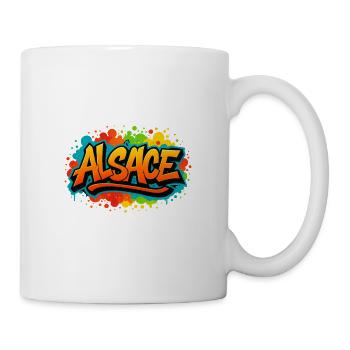 Magisches Alsace-Graffiti-Design-T-Shirt - Tasse - Weiß - Rechts