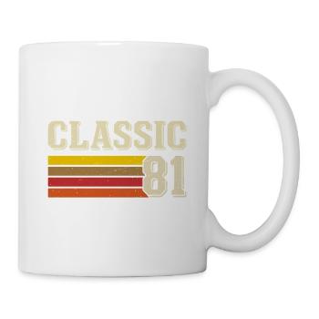Retro Classic 81 – Born in 1981 Vintage Birthday - Mug - white - Right
