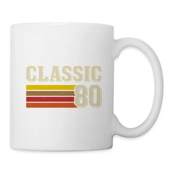 Rétro Classique 80 – Né en 1980 Anniversaire Vintage - Mug blanc - blanc - Droite