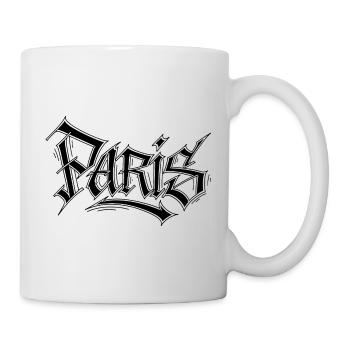 Lettrage style graffiti Paris - Mug blanc - blanc - Droite