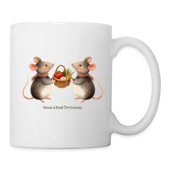 Süße Niedliche Mäuse – Have a Kind Christmas - Tasse - Weiß - Rechts