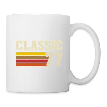 Rétro Classique 77 – Né en 1977, Anniversaire Vintage - Mug blanc - blanc - Droite