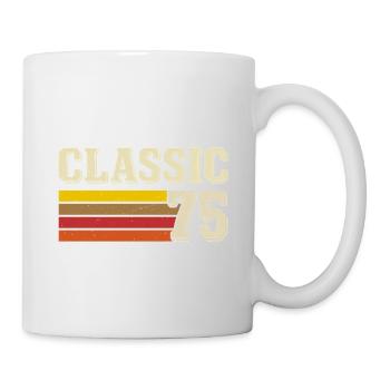 Rétro Classique 75 – Né en 1975, Anniversaire Vintage - Mug blanc - blanc - Droite