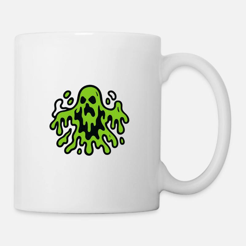 Spooky Ghost Haunting Illustration - Mug - white