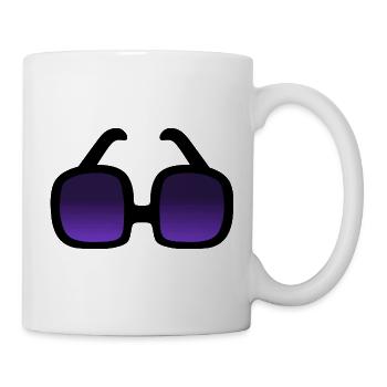 Farbverlauf Lila Quadratische Sonnenbrille Design - Tasse - Weiß - Rechts