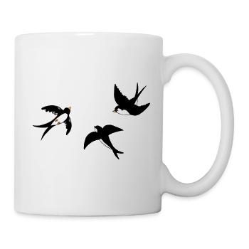 Liberté d’hirondelle - Mug blanc - blanc - Droite