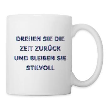 Neon lettering in retro style - Mug - white - Right