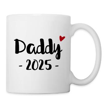 Daddy 2025 für alle, die im Jahr 2025 Vater werden - Tasse - Weiß - Rechts
