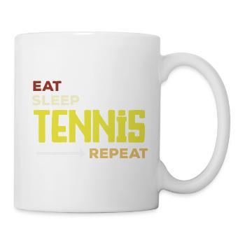 Joueur de tennis Manger Dormir Tennis Répéter - Mug blanc - blanc - Droite