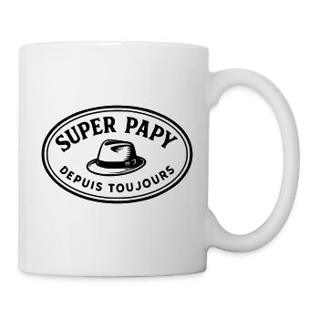 Super Papy depuis toujours - Mug blanc - blanc - Droite