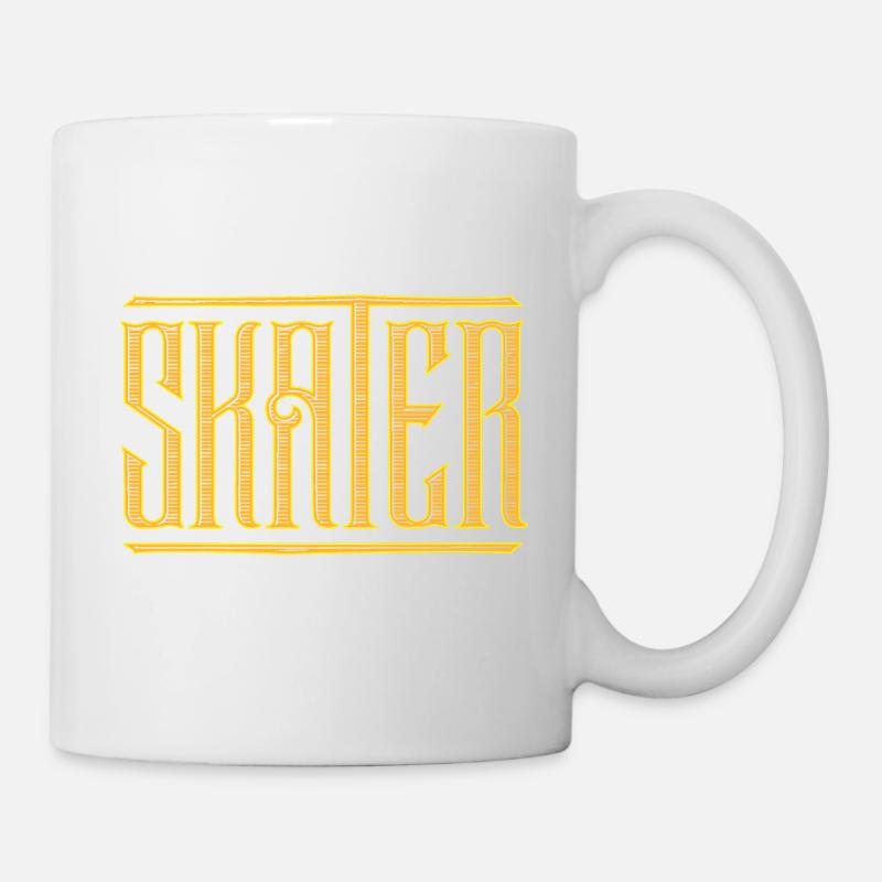 Skateboard Kickflip - Skater Lettering - Mug - white