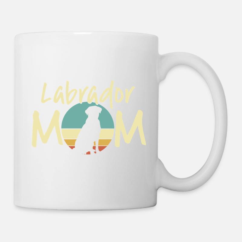 Labrador Mom Retro Sunset Design - Mug - white