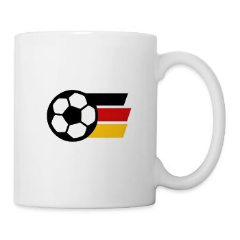 Abstract color geometry in red and yellow - Mug - white - Right
