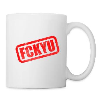FCKYU Steuer-ID - Tasse - Weiß - Rechts