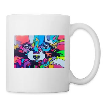 Colorful raccoon - Mug - white - Right