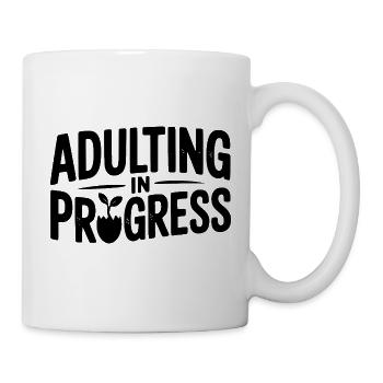 Erwachsenwerden im Gange - Tasse - Weiß - Rechts