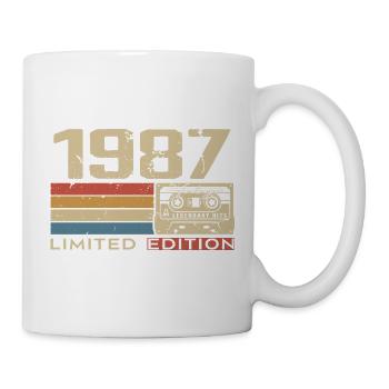 Legenden 1987 Jahrgang 1987 Jubiläum Jahrgang 1987 - Tasse - Weiß - Rechts